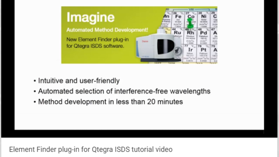 Element Finder plugin for Qtegra ISDS Tutorial Video